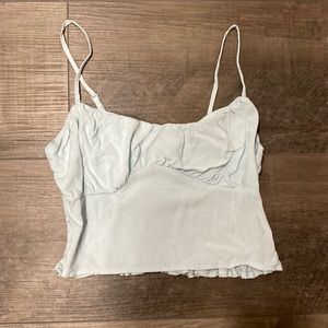 Light blue crop top